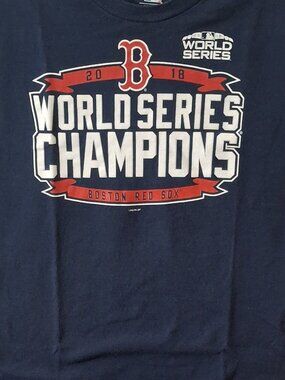 T Shirt Boston Red Sox Baseball MLB 2018 World Series Champions Size L Large